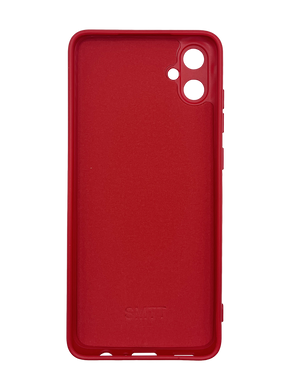 Силиконовый чехол SMTT для Samsung A05 red Full Camera с микрофиброй