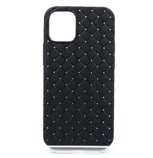 Силіконовий чохол Weaving case для iPhone 12 Mini black (плетінка)