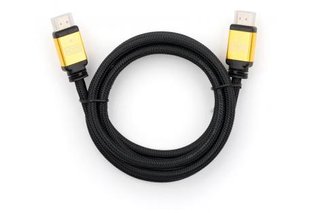 Кабель мультимедийный HDMI to HDMI 5m metal V2.0 Vinga (VCPDCHDMI2VMM5BK)