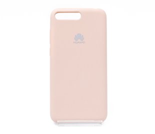 Силиконовый чехол Silicone Cover для Huawei Y6 2018 pink sand