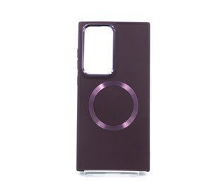 TPU чохол Bonbon Metal Style with MagSafe для Samsung S23 Ultra plum