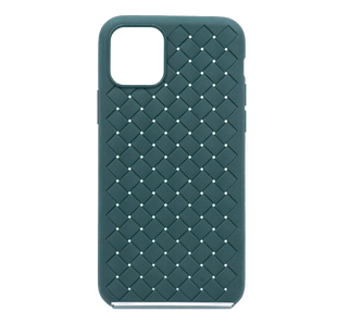 Силиконовый чехол Weaving case для iPhone 11 Pro green (плетенка)