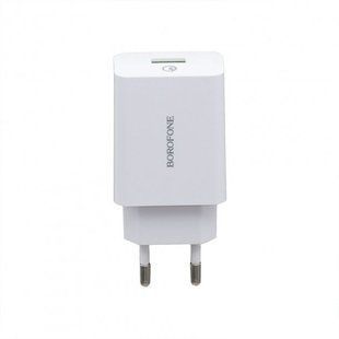 Мережевий зарядний пристрій Borofone BA20A Sharp 2.1A 1usb (EU) white