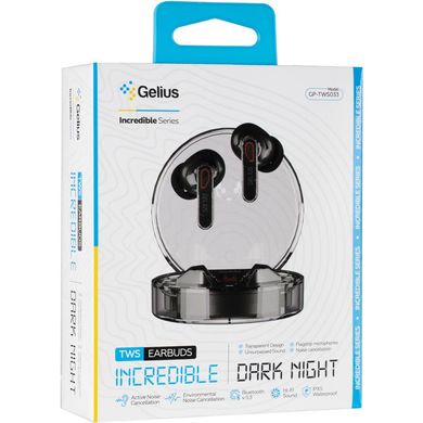 Bluetooth навушники TWS Gelius lncredible GP-TWS033 dark night