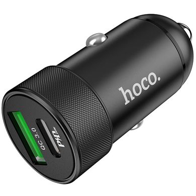 Автомобильное зарядное устройство Hoco Z32B Speed Up PD+QC3.0 Type-C to Lightning 27w/4.5A/1m black
