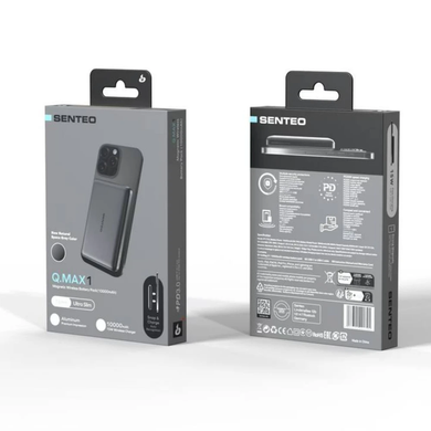 Power Bank SENTEO Q.MAX 1 10000mAh 15W MagSafe space gray