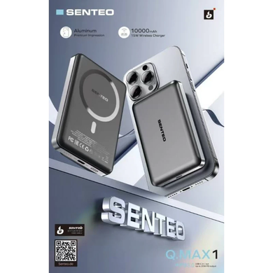 Power Bank SENTEO Q.MAX 1 10000mAh 15W MagSafe space gray