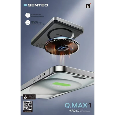 Power Bank SENTEO Q.MAX 1 10000mAh 15W MagSafe space gray