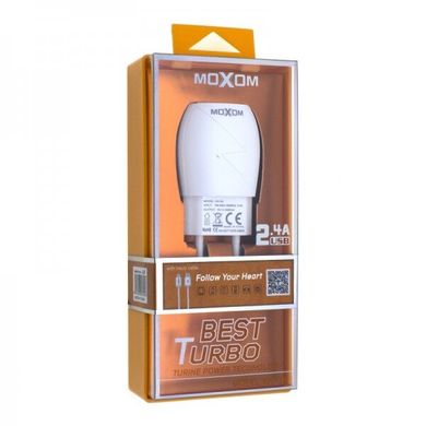 Сетевое зарядное устройство MOXOM KH-34 2.4A 1USB white