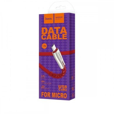 USB кабель HOCO U58 Core micro 3A/1,2m red