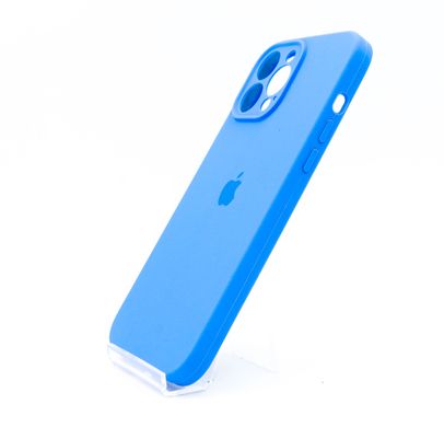 Силіконовий чохол Full Cover для iPhone 13 Pro Max new lake blue Full Camera