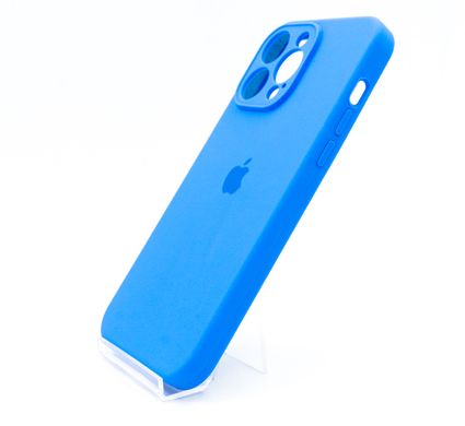 Силіконовий чохол Full Cover для iPhone 14 Pro Max capri blue Full Camera