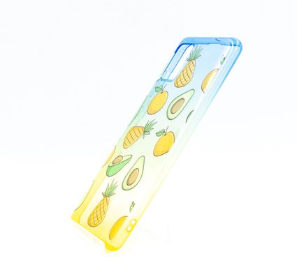 Силиконовый чехол WAVE Sweet&Asid Case для Samsung A51 (TPU) blue /yellow/avocado