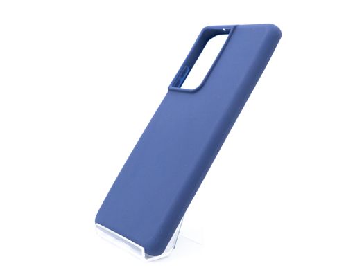 Силіконовий чохол Soft Feel для Samsung S21 Ultra blue Candy