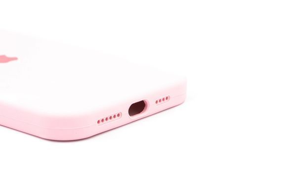 Силіконовий чохол Full Cover для iPhone 15 Plus light pink Full Camera