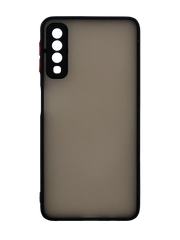 Чехол 2 в 1 Matte Color для Samsung A7 2018 red/black Full camera