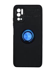 Накладка TPU Deen ColorRing для Xiaomi Note 10 5G/Poco M3 Pro black/blue під магнітний тримач