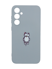 Силиконовый чехол Art для Samsung S23 FE cat grey Full Camera