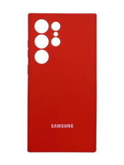 Силіконовий чохол Full Cover для Samsung S24 Ultra red Full Camera