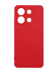 Силиконовый чехол SMTT для Xiaomi Redmi Note 13 4G red Full Camera с микрофиброй