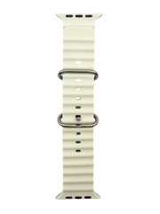 Силиконовый ремешок для Apple Watch Chain Strap Band 42/44/45/49 mm milk/grey lavander
