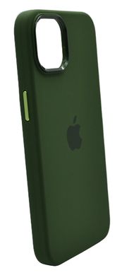Силіконовий чохол Metal Frame and Buttons для iPhone 13 dark green