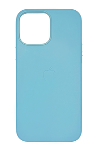 Чехол Leather with Magsafe для iPhone 15 Pro sky blue