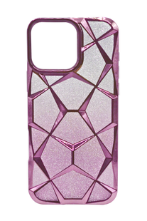 Силиконовый чехол Abstraction color для iPhone 16 Pro Max pink