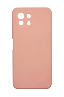 Силиконовый чехол Full Cover для Xiaomi Mi 11 Lite pink Full Сamera без logo