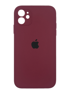 Силиконовый чехол Full Cover Square для iPhone 11 plum Full Camera