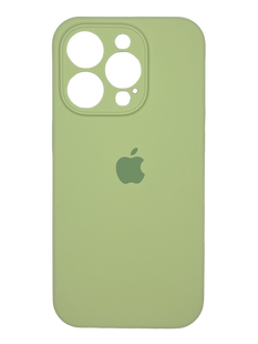 Силіконовий чохол Full Cover для iPhone 15 Pro Max green (mint) Full Camera