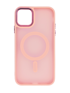 Чехол TPU+PC Space Magnetic Color with Magsafe для iPhone 11 pink