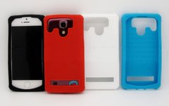 Универсальный чехол накладка для моб.телефона силикон 5.2-5.5" (blue, red)