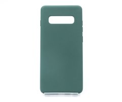Силиконовый чехол Full Cover для Samsung S10+ green без logo