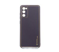 Чохол шкіра Xshield для Samsung S20 FE dark purple Full camera