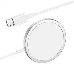 Беспроводное ЗУ HOCO CW30 Pro Original magnetic wireless fast charger MagSafe 15W silver