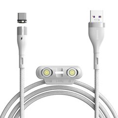 USB кабель Baseus Zinc Magnetic Ca1T3-A Micro+C+L 3A 1m white safe fast charging data cable