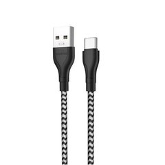 USB кабель Borofone BX39 Beneficial Type-C 3.0A/1m black white