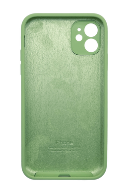 Силиконовый чехол Full Cover Square для iPhone 11 green Full Camera