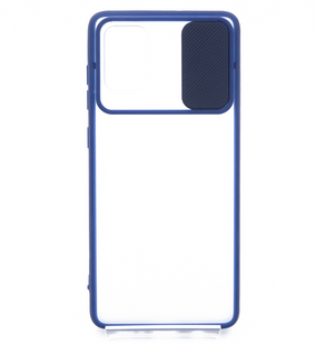 TPU чехол Camshield mate для Samsung A71 blue шторка/защита камеры