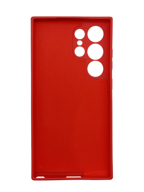 Силіконовий чохол Full Cover для Samsung S24 Ultra red Full Camera