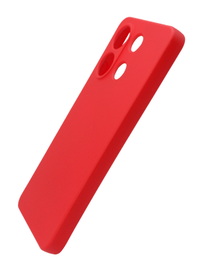 Силиконовый чехол SMTT для Xiaomi Redmi Note 13 4G red Full Camera с микрофиброй