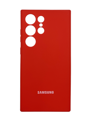 Силіконовий чохол Full Cover для Samsung S24 Ultra red Full Camera