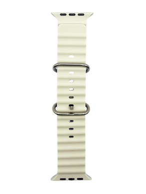 Силиконовый ремешок для Apple Watch Chain Strap Band 42/44/45/49 mm milk/grey lavander