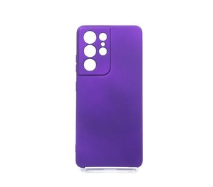 Силіконовий чохол SMTT для Samsung S21 Ultra violet Full Camera з мікрофіброю