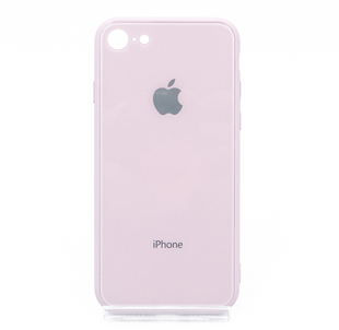 Чехол Glass Farfor для iPhone 7/8 lilac Sp