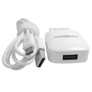 Сетевое зарядное устройство MOXOM KH-06 micro 2.1A 1usb white