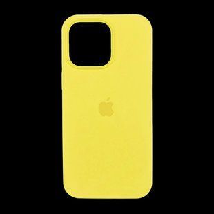 Силиконовый чехол Full Cover для iPhone 15 Pro Max lemon