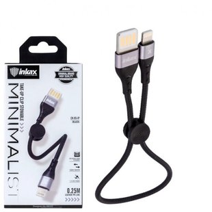 USB кабель Inkax CK-95 FC Lightning 2.1A 0.25m black