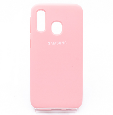 Силиконовый чехол Full Cover для Samsung A40 2019 pink